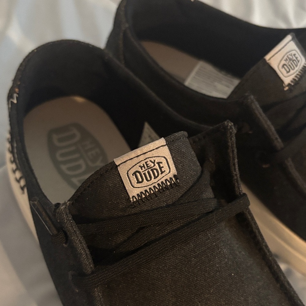 Hey Dude Black and White Sneakers - Picture 4 of 6